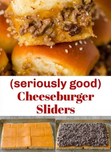 Delicious cheeseburger sliders served on a platter with toppings