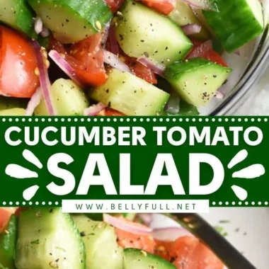 Fresh Cucumber Tomato Salad with vibrant colors and a healthy dressing