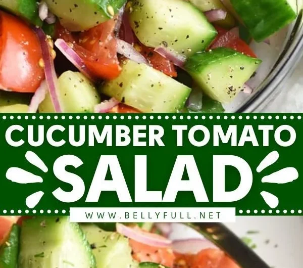 Fresh Cucumber Tomato Salad with vibrant colors and a healthy dressing