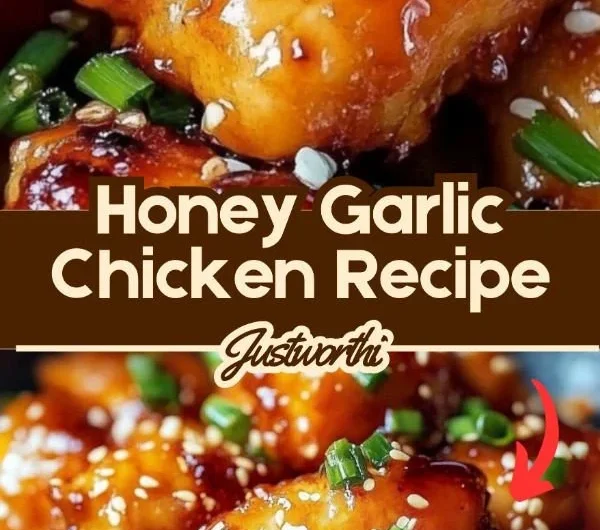 Delicious Honey Garlic Chicken served with fresh vegetables and rice