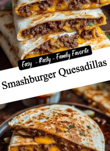 Delicious Smashburger Quesadillas served with fresh ingredients