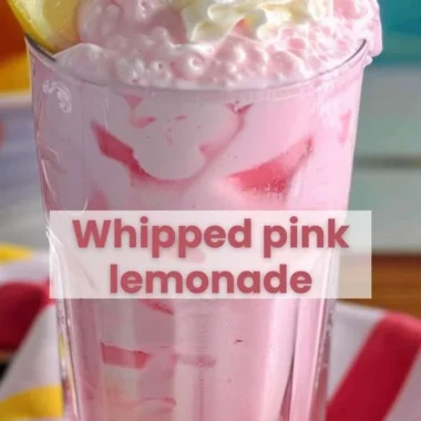 Delicious glass of strawberries and cream lemonade with fresh strawberries