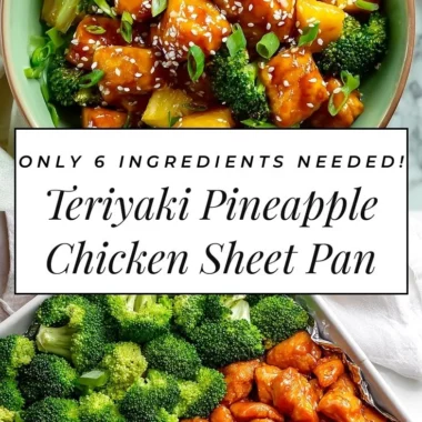 Sweet Sheet Pan Pineapple Chicken with Broccoli - a healthy dinner option