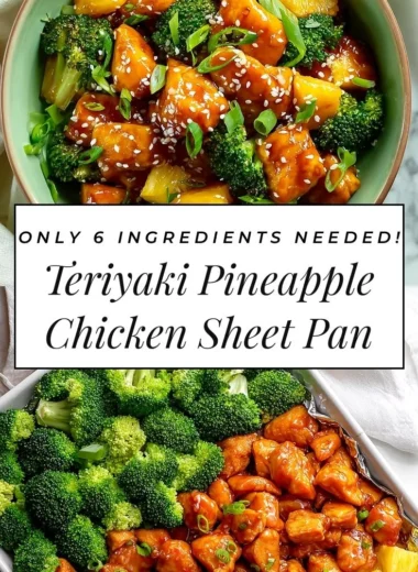 Sweet Sheet Pan Pineapple Chicken with Broccoli - a healthy dinner option