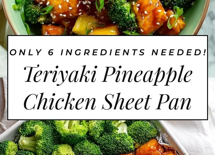 Sweet Sheet Pan Pineapple Chicken with Broccoli - a healthy dinner option