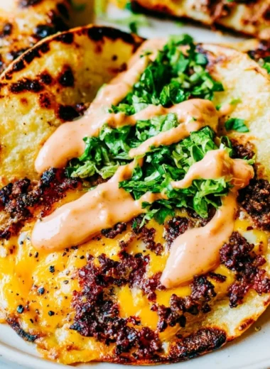 Delicious best smash tacos served with vibrant toppings