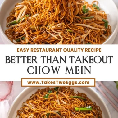A delicious plate of Classic Chow Mein with vegetables and noodles.