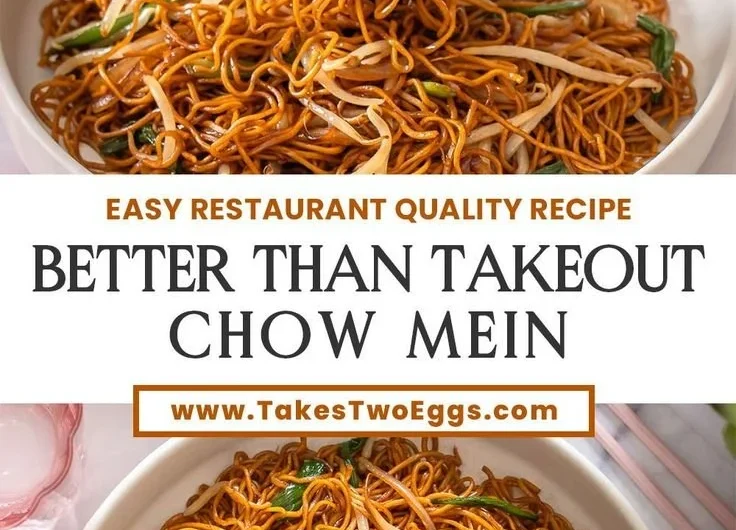 A delicious plate of Classic Chow Mein with vegetables and noodles.