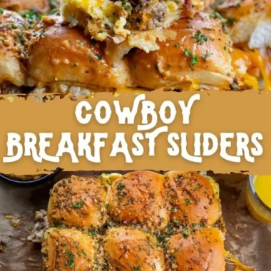 Delicious Cowboy Breakfast Sliders served on a platter