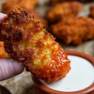 Delicious air fryer buffalo chicken dish served in a cozy setting