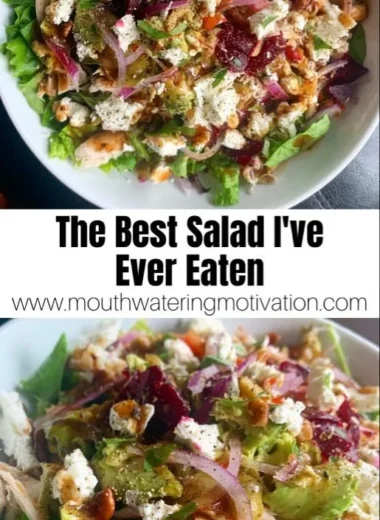 Delicious Keto Salad loaded with fresh ingredients and low in carbohydrates