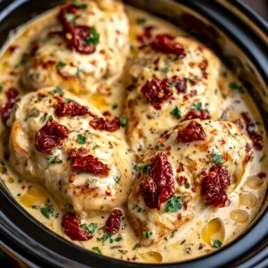 Delicious Dump and Go Crockpot Marry Me Chicken dish served in a bowl