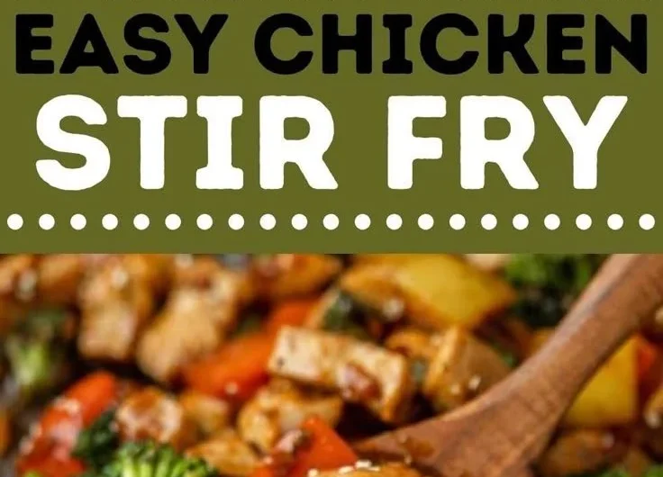 Delicious easy chicken stir fry with colorful vegetables