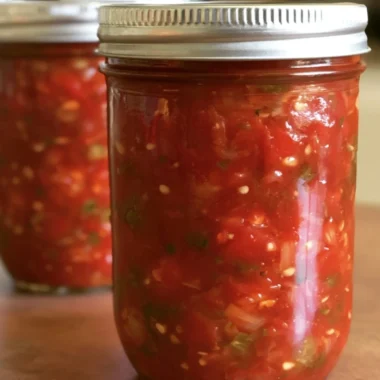 Bowl of fresh homemade salsa made with tomatoes, onions, and cilantro