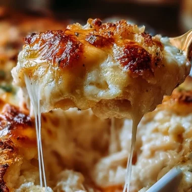 High protein chicken parmesan casserole topped with melted cheese