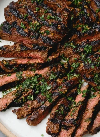 Delicious marinated skirt steak recipe with citrus marinade