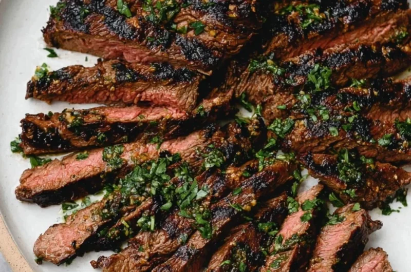 Delicious marinated skirt steak recipe with citrus marinade