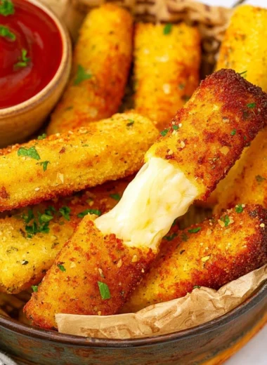 Delicious keto mozzarella sticks on a plate, perfect low carb snack.