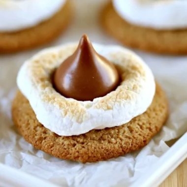 Delicious S'mores Blossom Cookies with chocolate and marshmallows