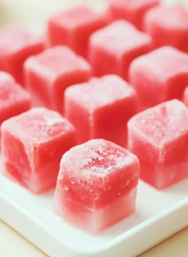 Delicious Watermelon Mochi dessert with a chewy texture and fruity flavor