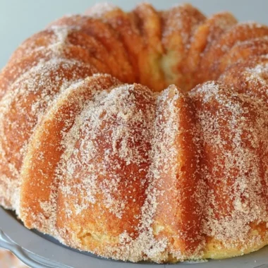 Delicious Apple Cider Bundt Cake drizzled with Caramel Apple Glaze