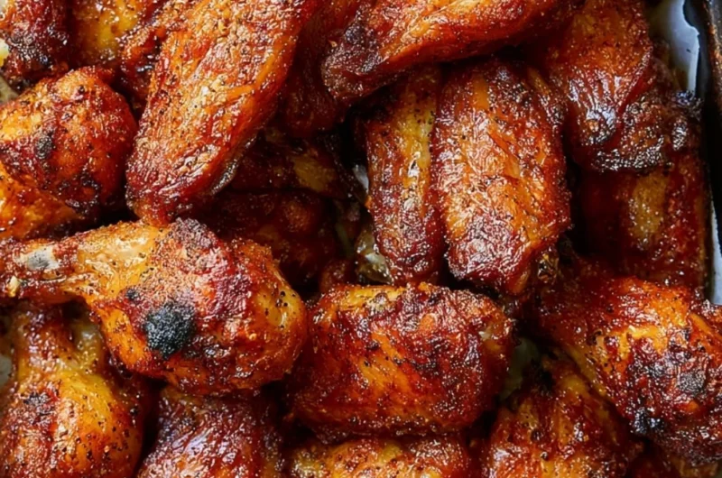 Baked chicken wings recipe for crispy and flavorful chicken wings.