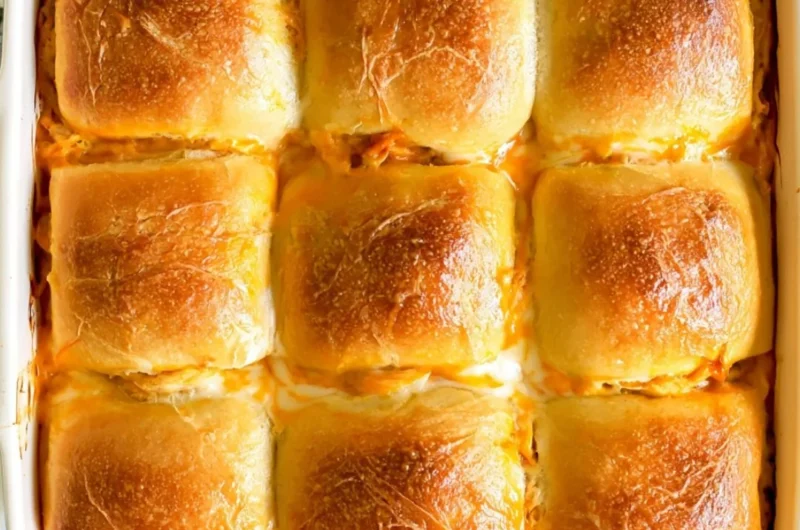 Delicious buffalo chicken sliders served on a platter for a tasty snack