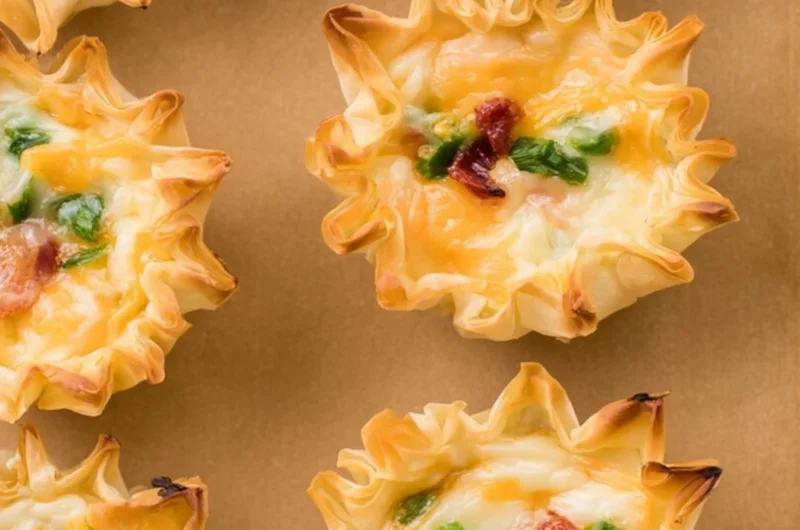 Deliciously baked Jalapeño Popper Cups filled with cheese and jalapeños