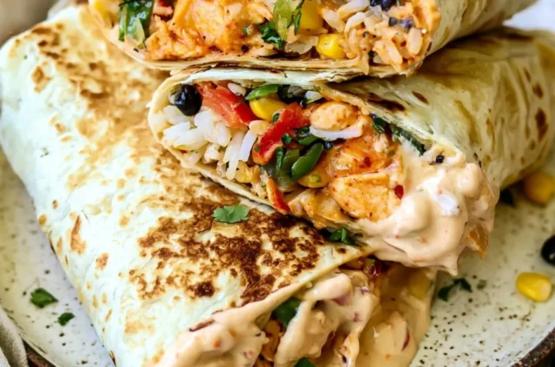 Delicious Southwest Chicken Wrap packed with flavor and healthy ingredients